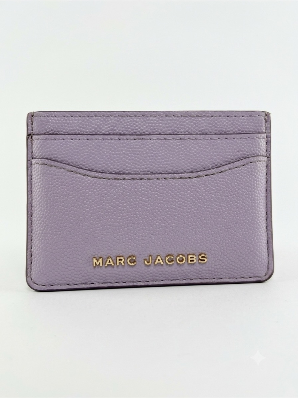 Marc Jacobs Leather Card Holder Wallet - Lavender Lilac Purple